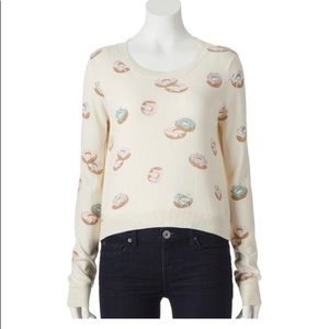 LC Lauren Conrad Beaded Donut sweater